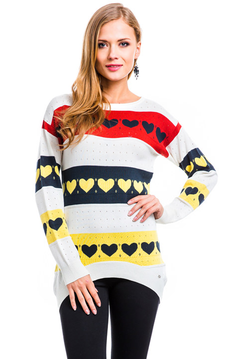 Фото товара 5554, джемпер с сердечками