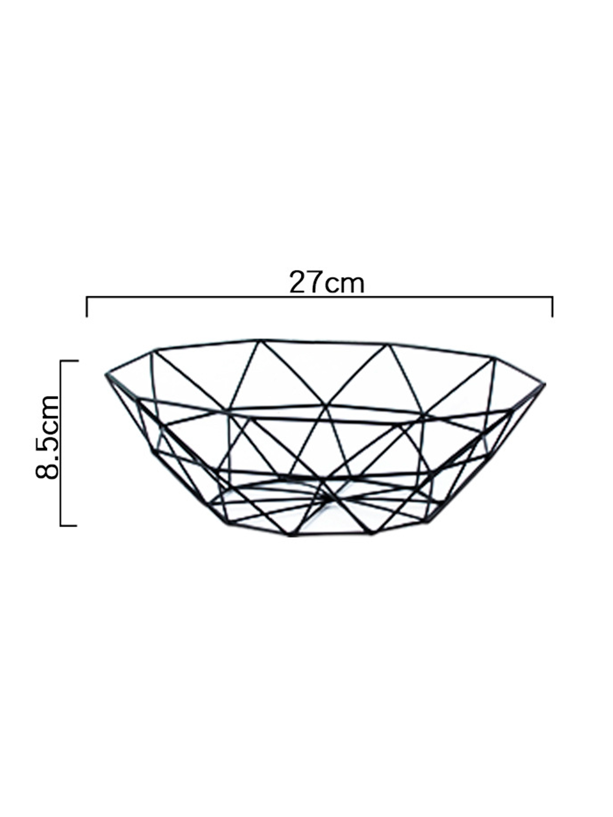 Фото товара 24747, фруктовница черная треугольники