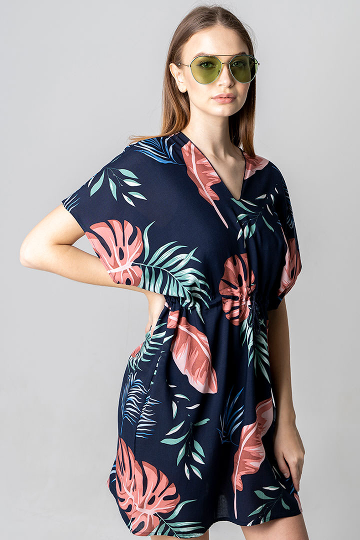 Фото товара 19096, пляжная туника темно-синяя