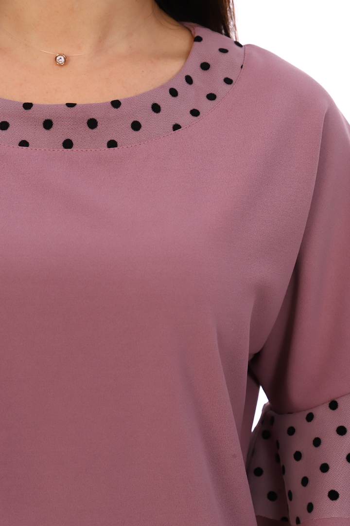 Фото товара 20409, нарядное платье цвета пыльная роза